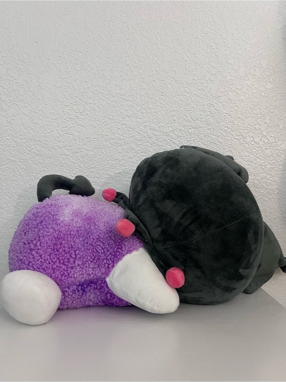 Large Kuromi Sleeping Plush Purple Sherpa Sanrio Stuffed Animal Plushie - Picture 3 of 6